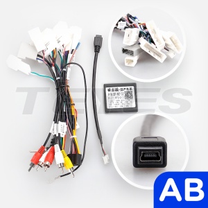 Комплект рамка и проводка Nissan X-Trail T32, Qashqai 2 (кондиционер) 2013-2022 10" (Тип AB-F1)